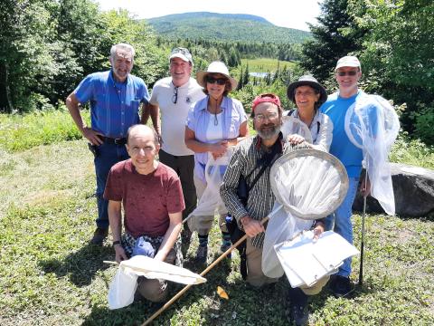 Baker Ponds Butterfly Count group at the Thomson Tree Farm